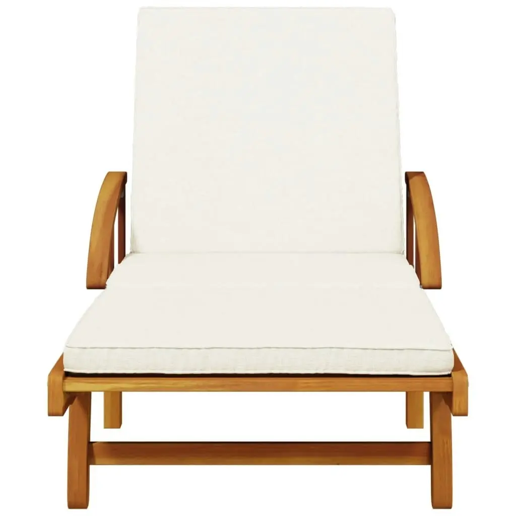 Sun Loungers 2 pcs with Cushions 200x68x83 cm Solid Wood Acacia 3206372