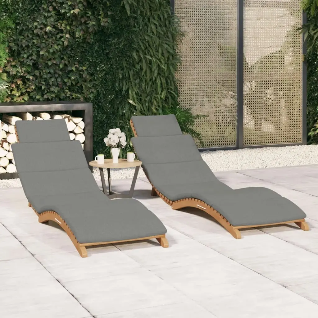 Sun Loungers 2 pcs with Cushions Solid Wood Teak 3143634