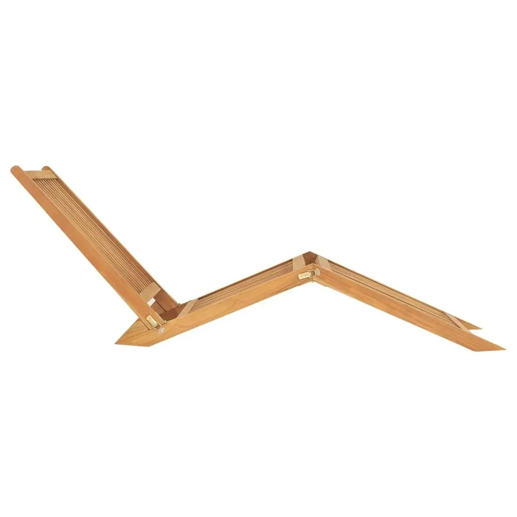 Sun Lounger Solid Teak Wood 316152