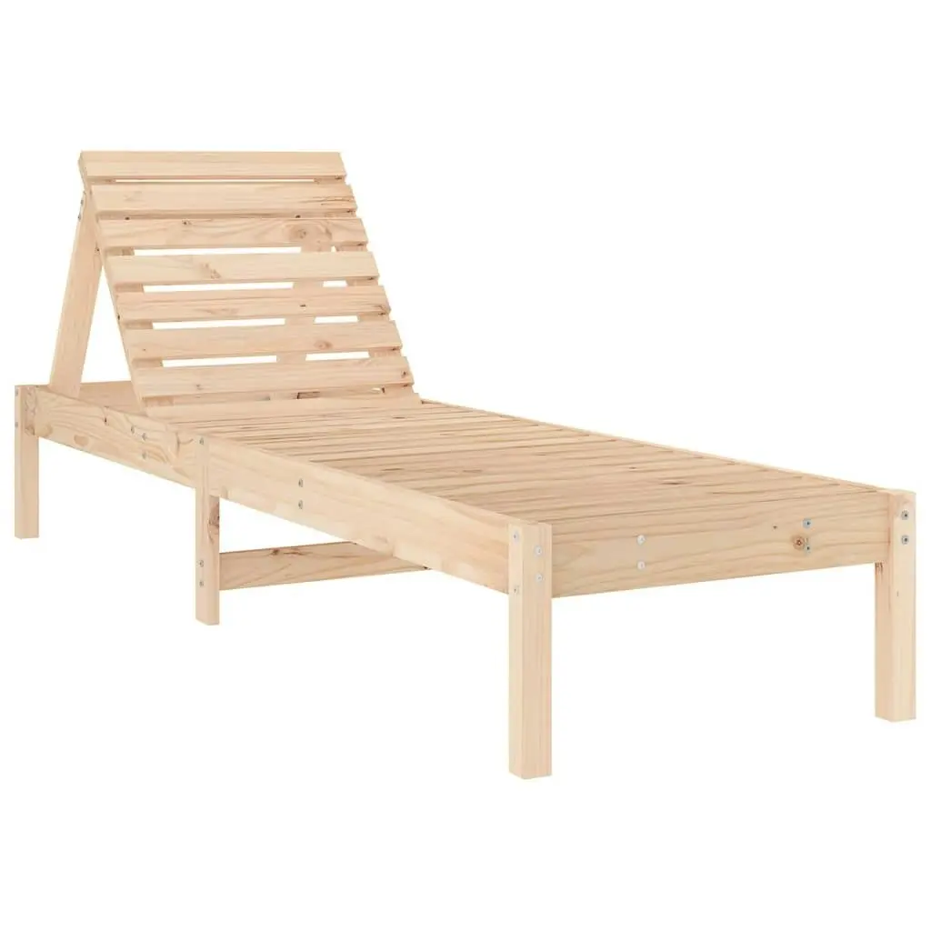 Sun Loungers 2 pcs 199.5x60x74 cm Solid Wood Pine 825066