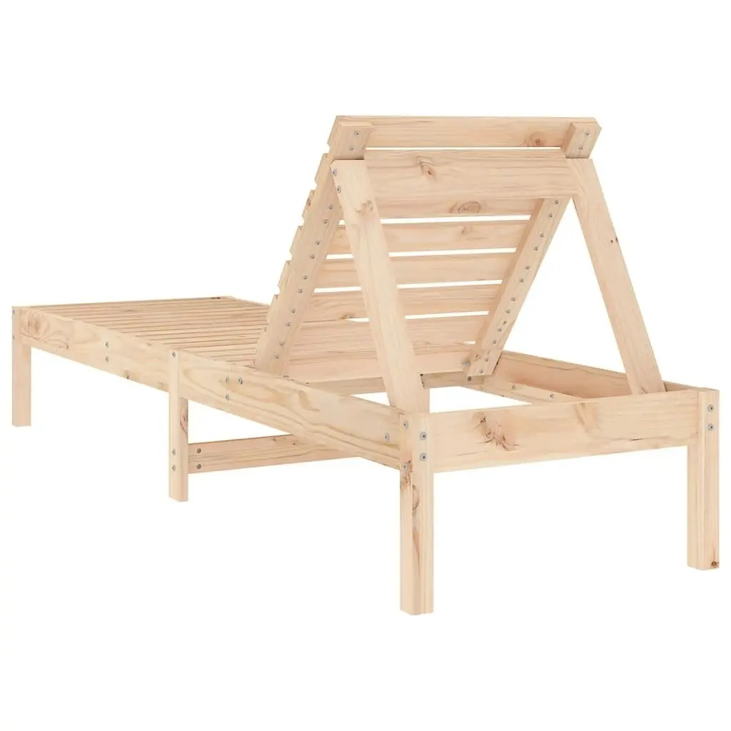 Sun Loungers 2 pcs 199.5x60x74 cm Solid Wood Pine 825066