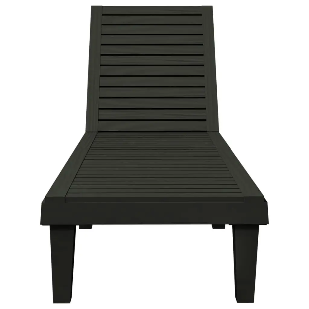 Sun Lounger Black 155x58x83 cm Polypropylene 364146