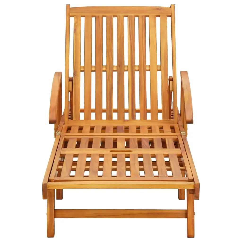 Sun Loungers 2 pcs with Cushions Solid Wood Acacia 3077333