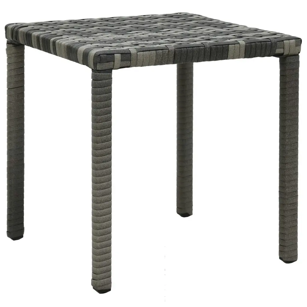 Sun Loungers with Table Poly Rattan Anthracite 47747