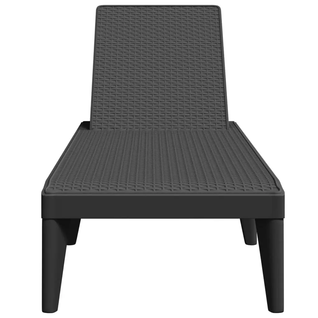 Sun Lounger Anthracite 186x60x29 cm PP 364219