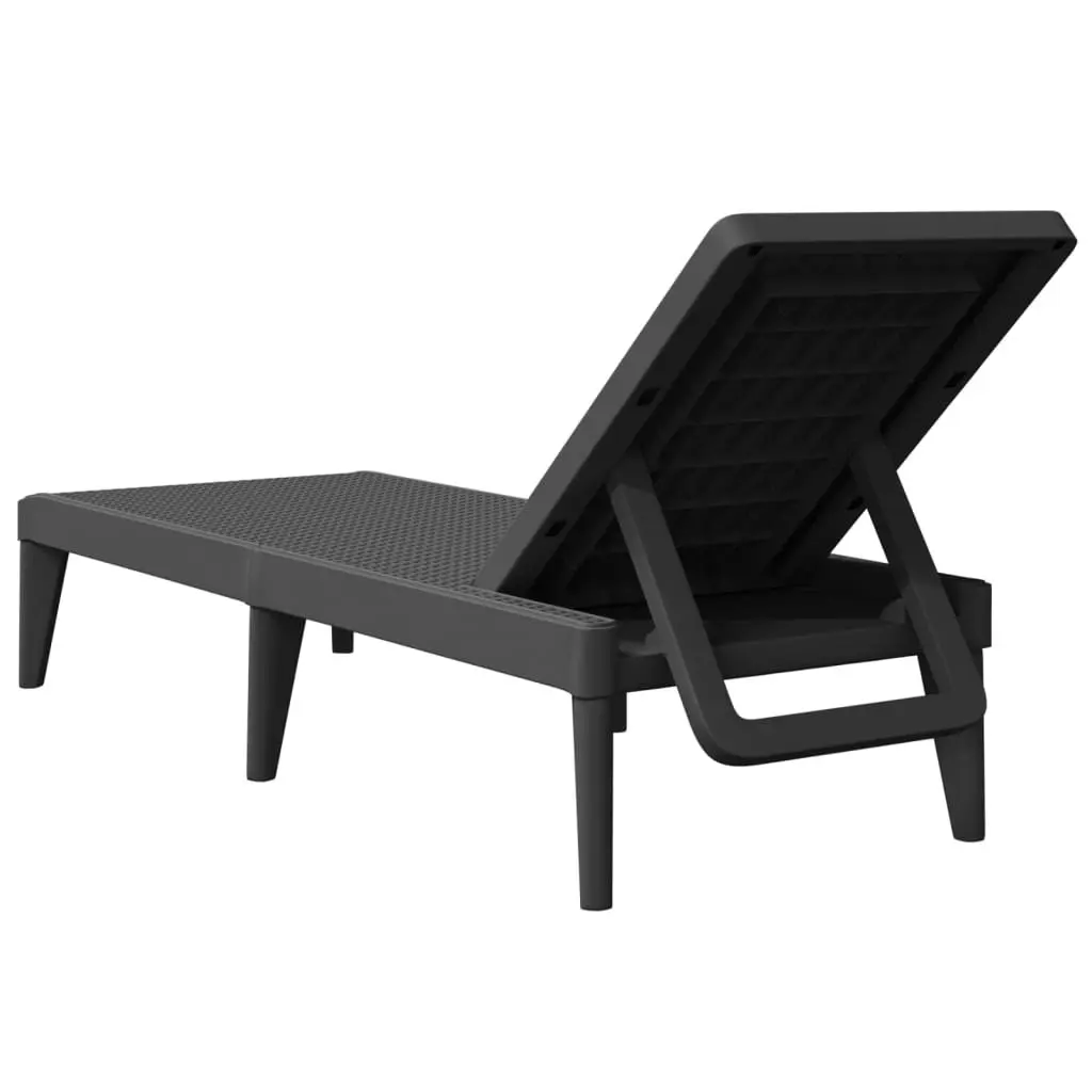 Sun Lounger Anthracite 186x60x29 cm PP 364219