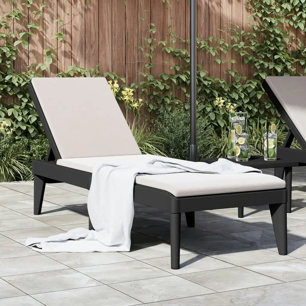 Sun Lounger Anthracite 186x60x29 cm PP 364219