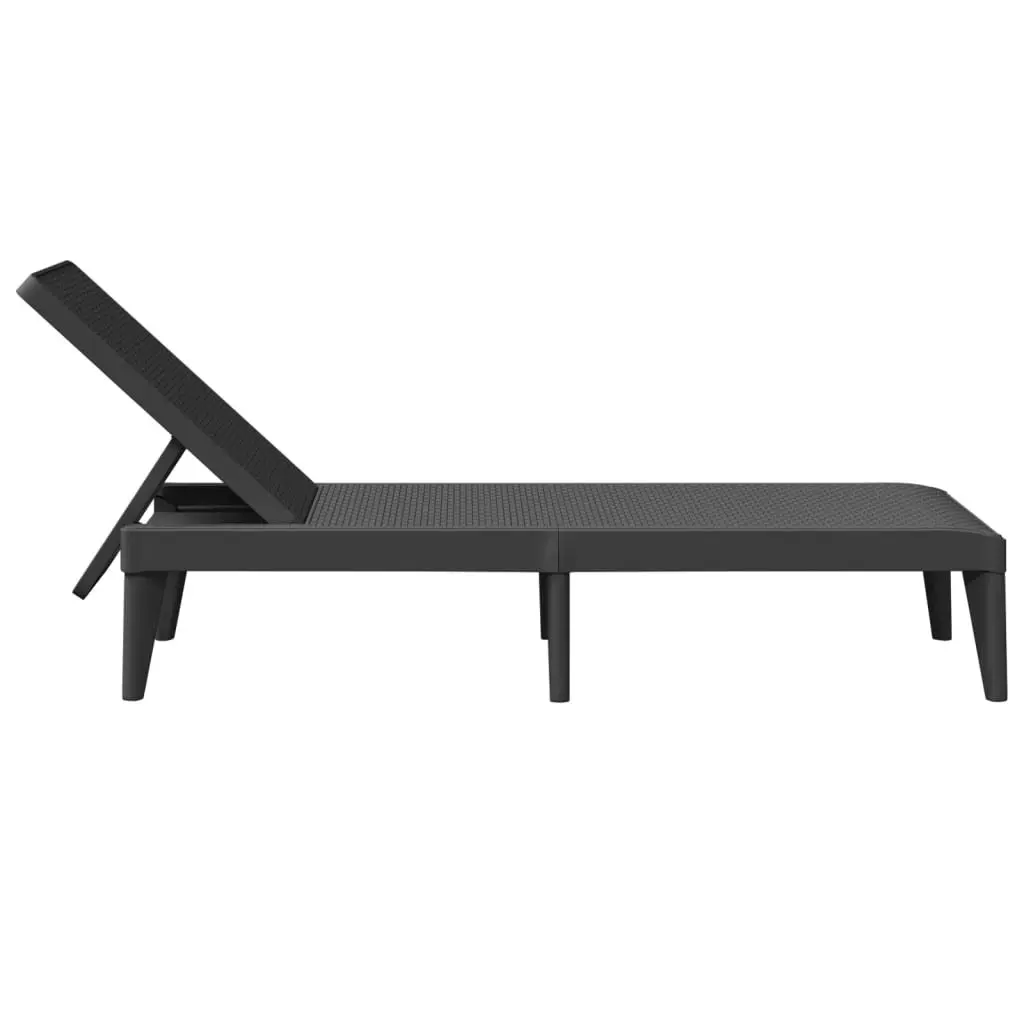 Sun Lounger Anthracite 186x60x29 cm PP 364219