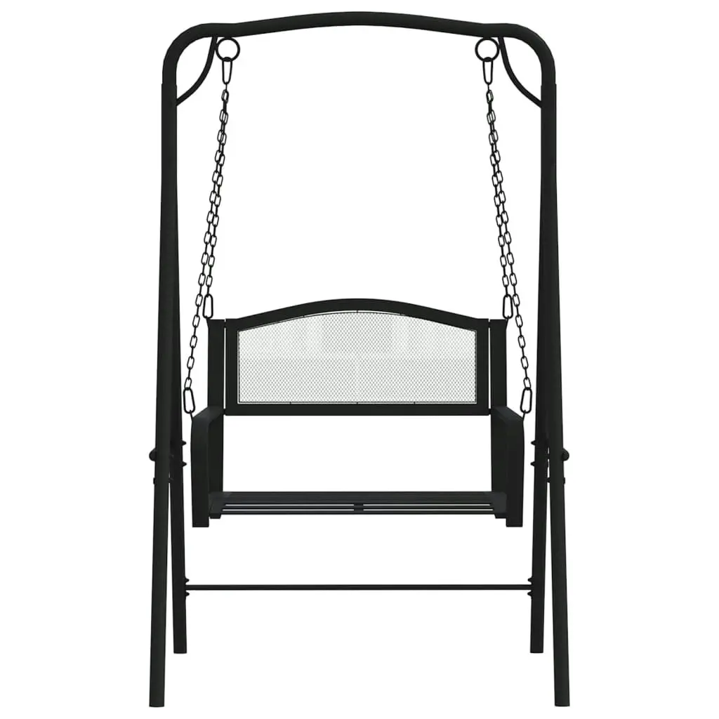 Swing Bench 124 cm Black Steel 318832