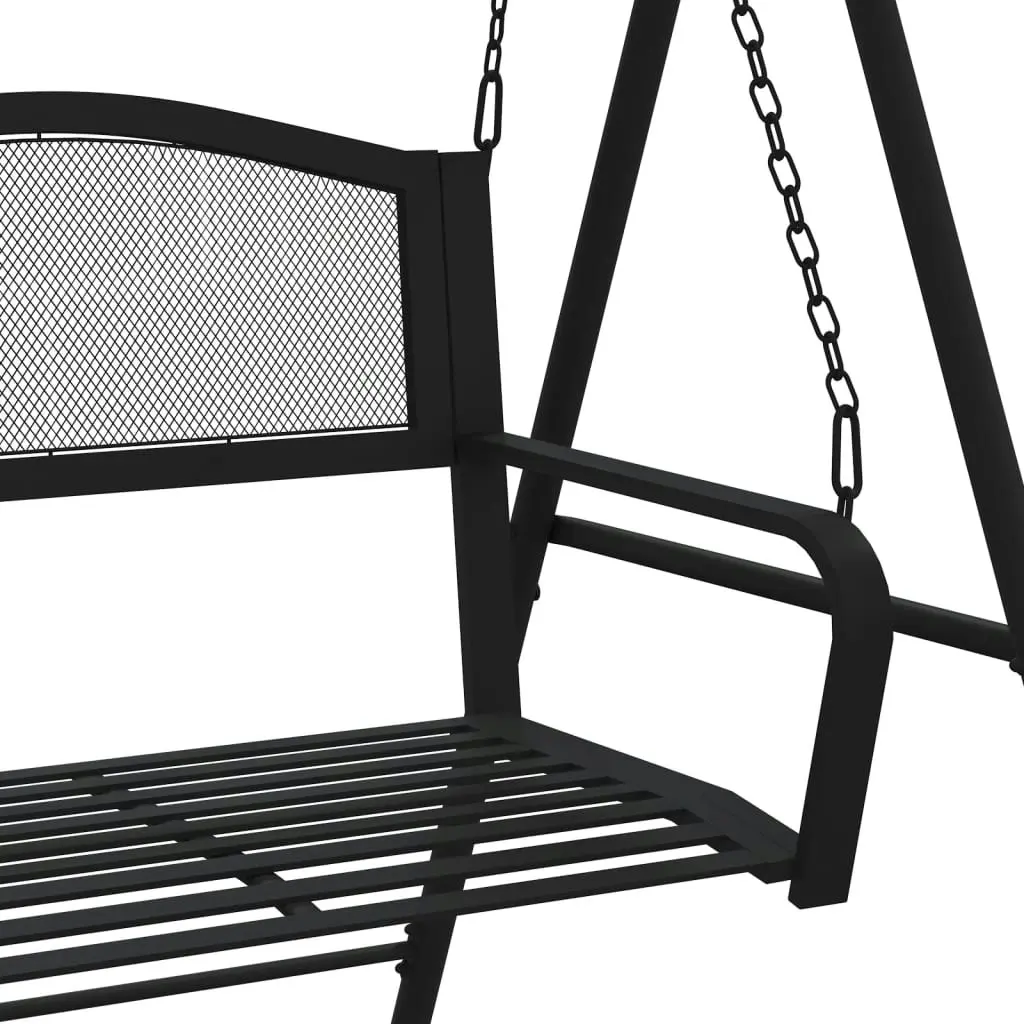 Swing Bench 124 cm Black Steel 318832