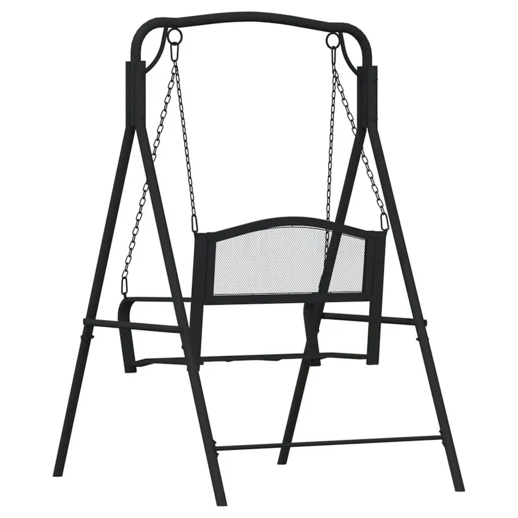 Swing Bench 124 cm Black Steel 318832