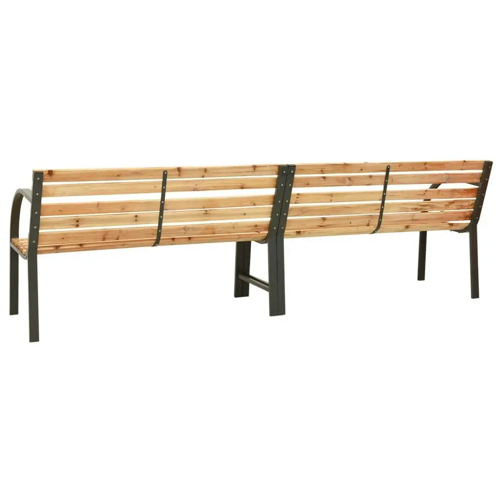 Twin Garden Bench 241 cm Solid Wood Chinese Fir 317123