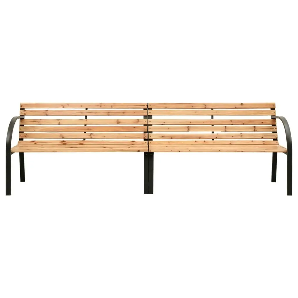 Twin Garden Bench 241 cm Solid Wood Chinese Fir 317123