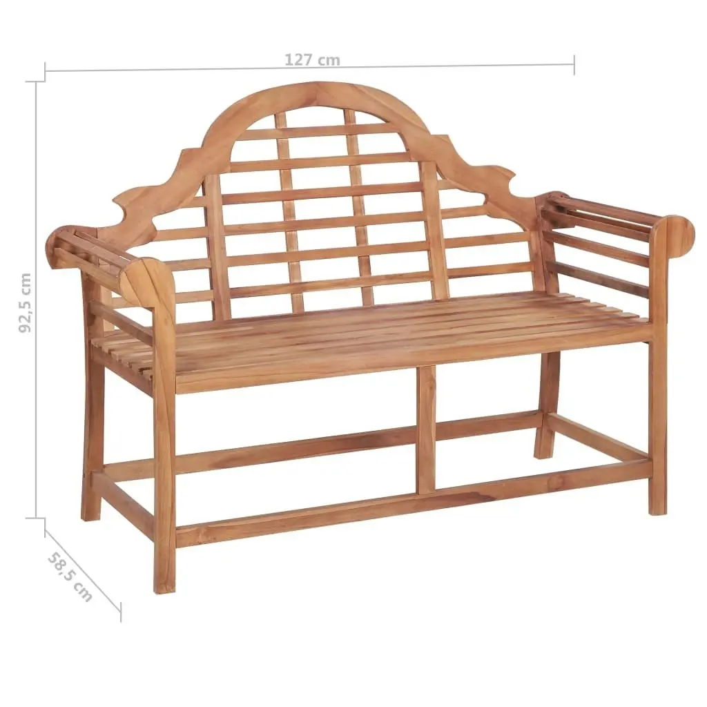 Garden Bench 127x58.5x92.5 cm Solid Wood Teak 319152