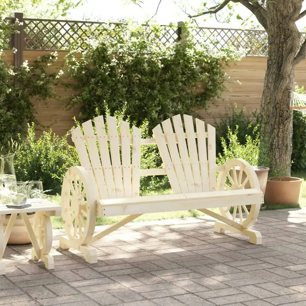 Garden Adirondack Chair 2-Seater Solid Wood Fir 365095