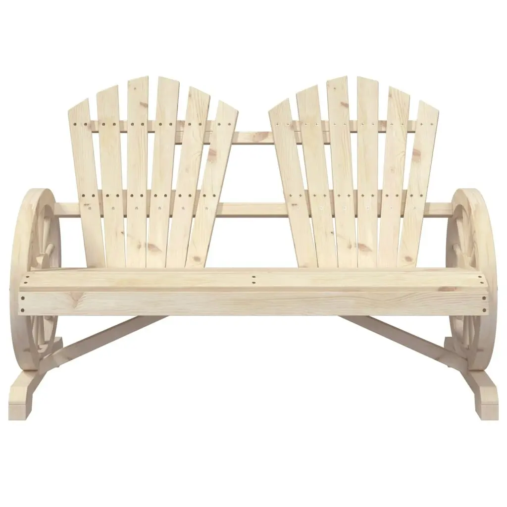 Garden Adirondack Chair 2-Seater Solid Wood Fir 365095