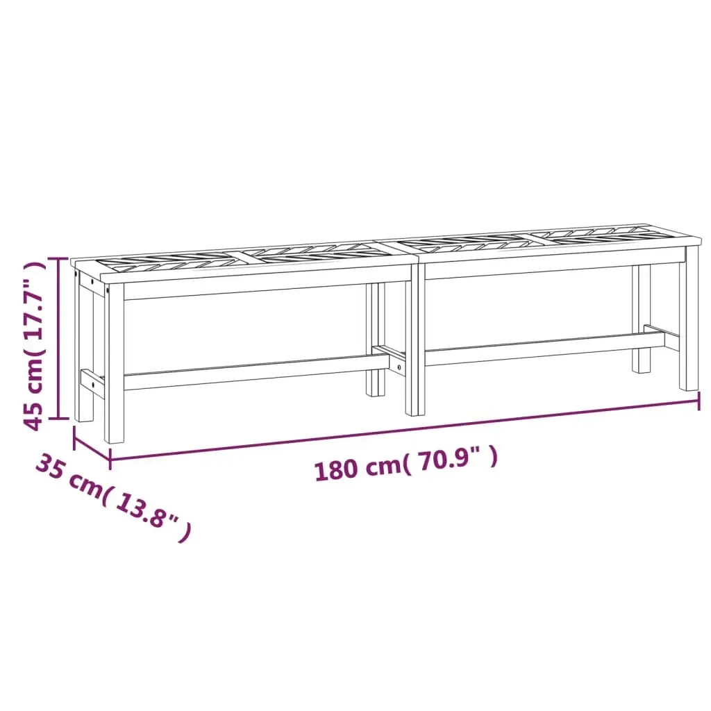 Garden Bench 180 cm Solid Wood Acacia 362239