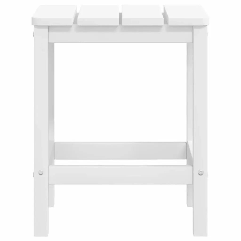 Garden Adirondack Chair with Footstool & Table HDPE White 3095708