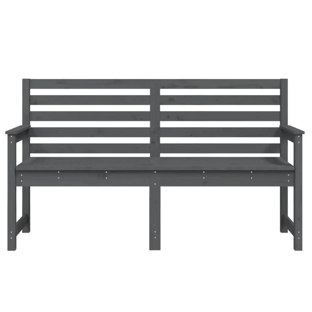 Garden Bench Grey 159.5x48x91.5 cm Solid Wood Pine 824069