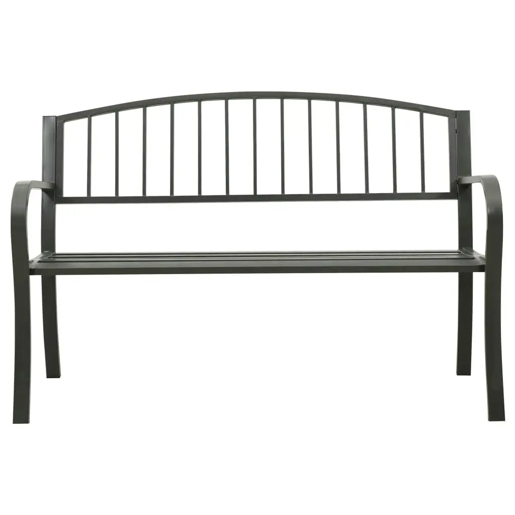 Garden Bench Grey 120 cm Steel 319581