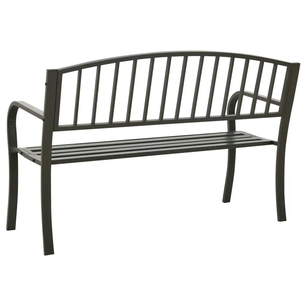 Garden Bench Grey 120 cm Steel 319581