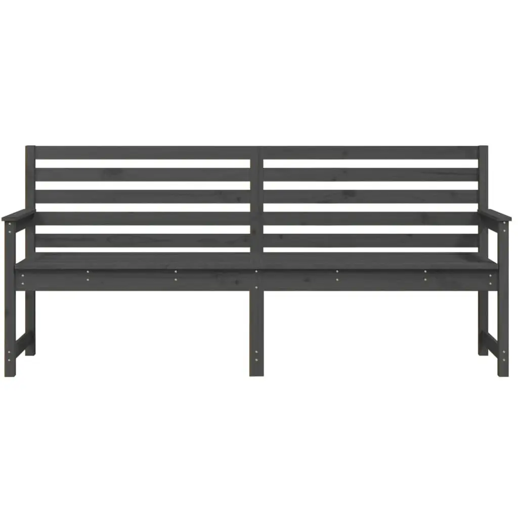 Garden Bench Grey 203.5x48x91.5 cm Solid Wood Pine 824076