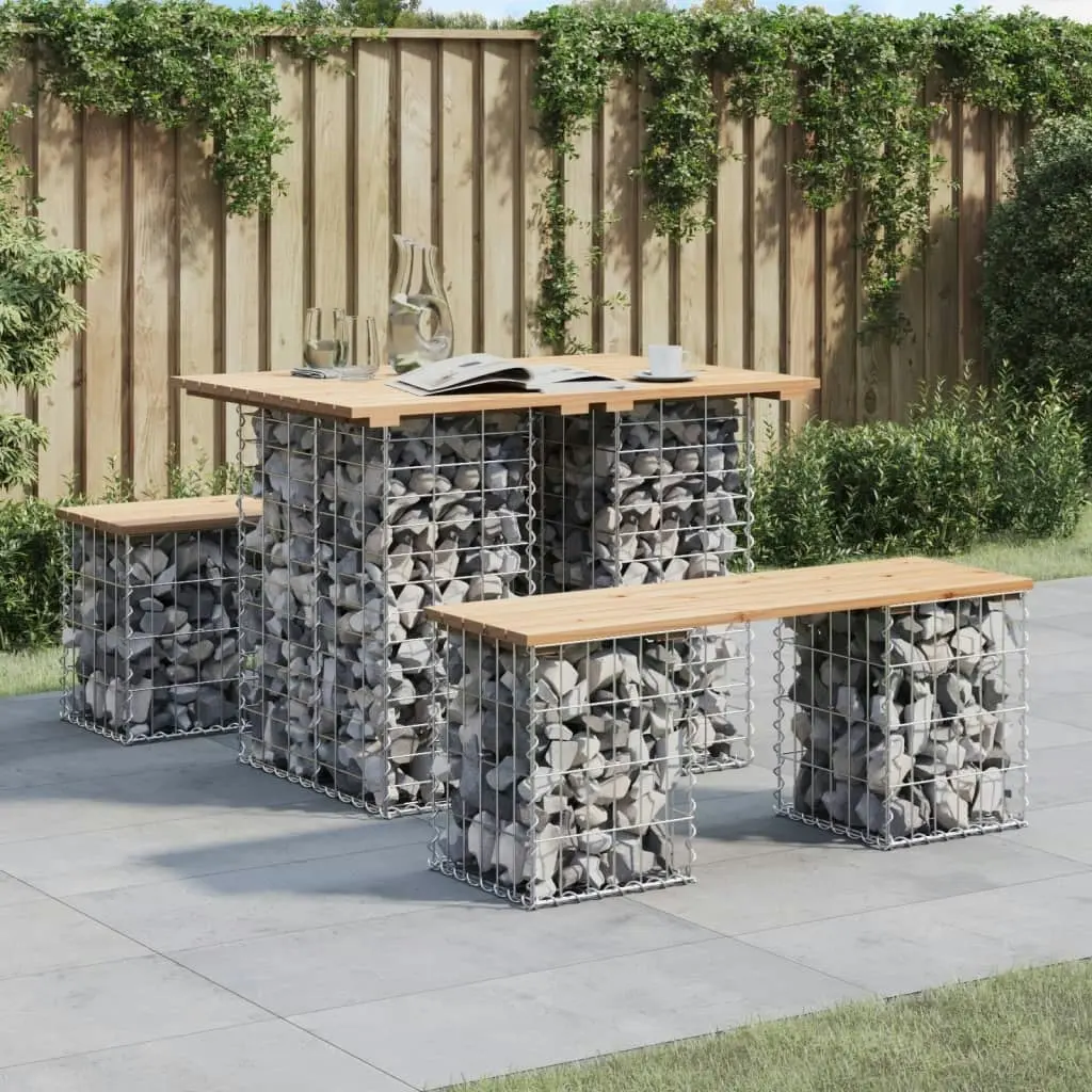 Garden Bench Gabion Design 100x70x72 cm Solid Wood Pine 834362