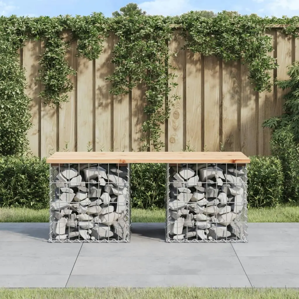 Garden Bench Gabion Design 103x44x42 cm Solid Wood Pine 834338