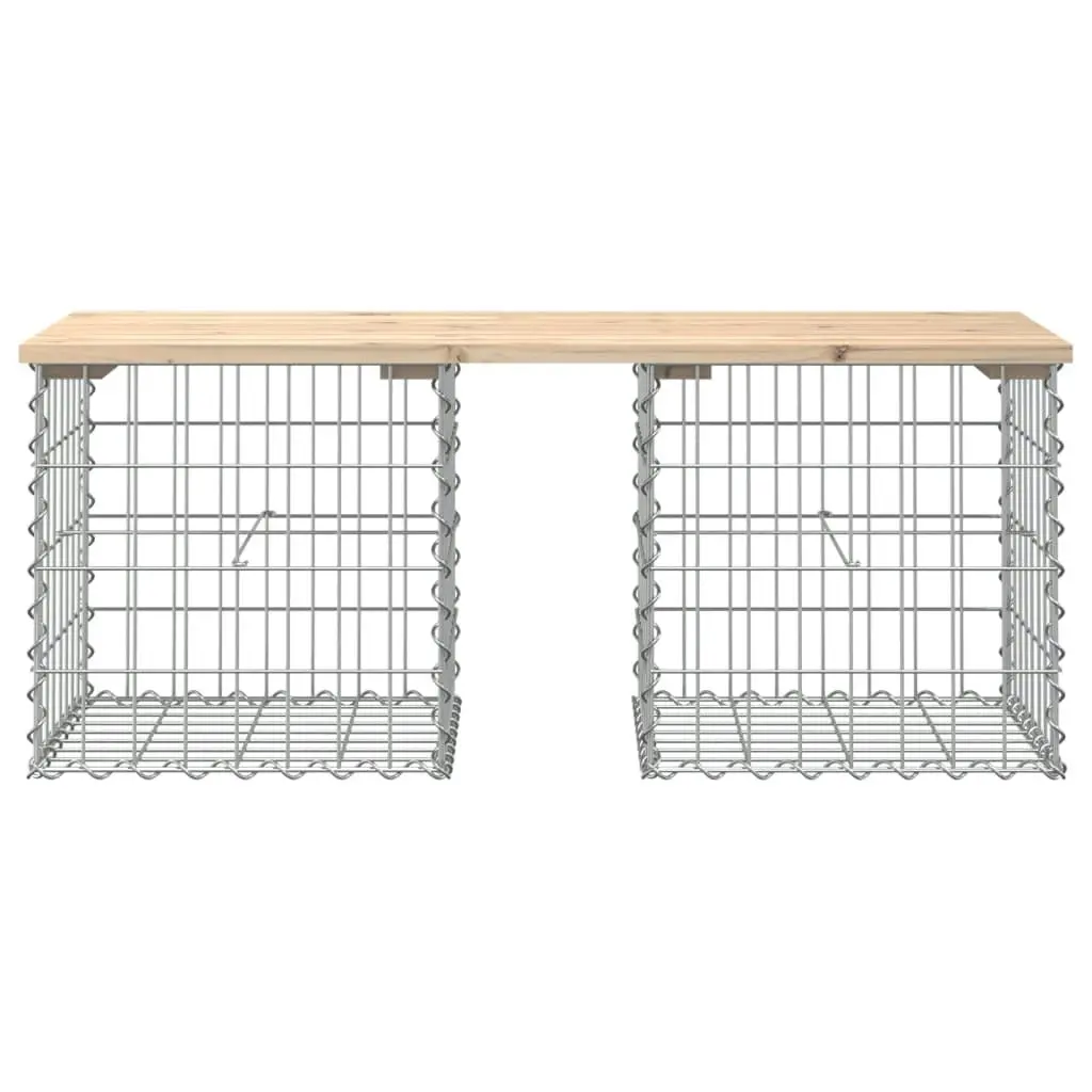 Garden Bench Gabion Design 103x44x42 cm Solid Wood Pine 834338