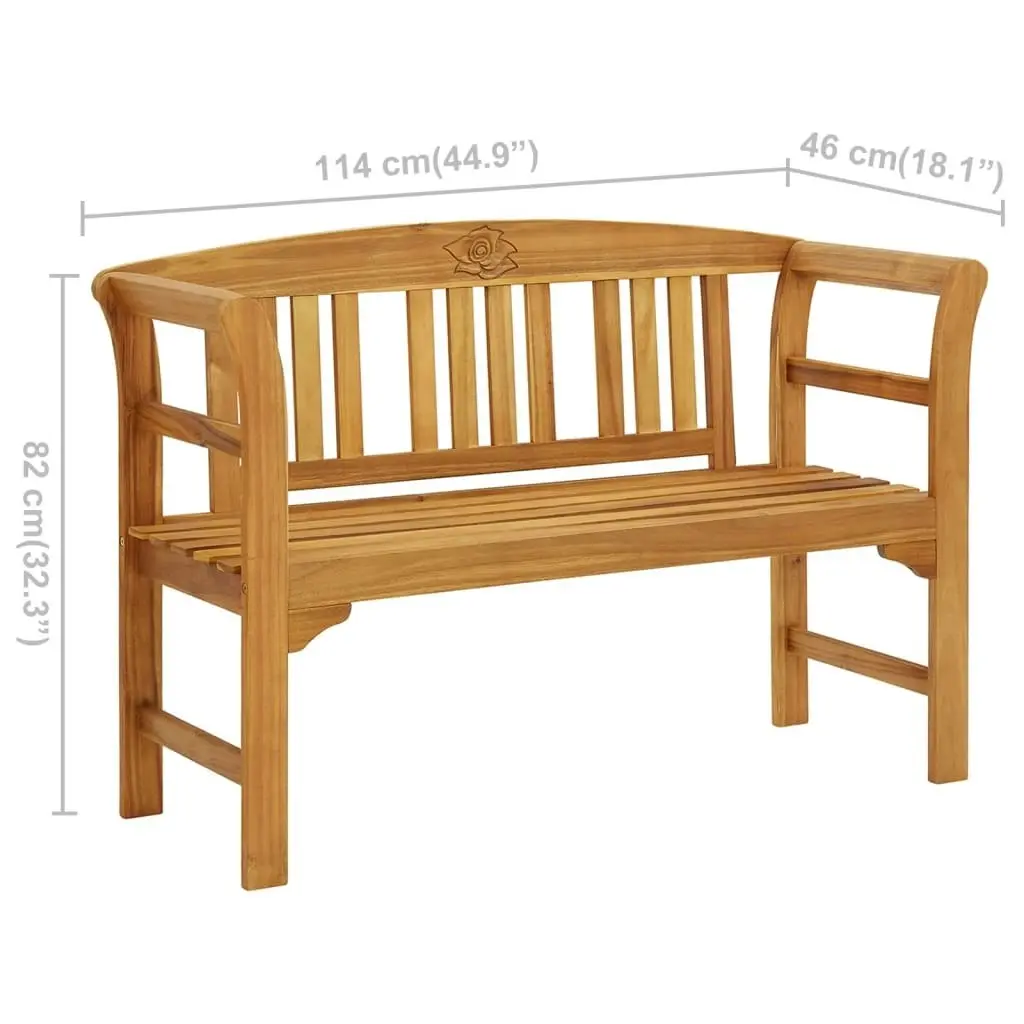 Garden Bench 114 cm Solid Acacia Wood 316497