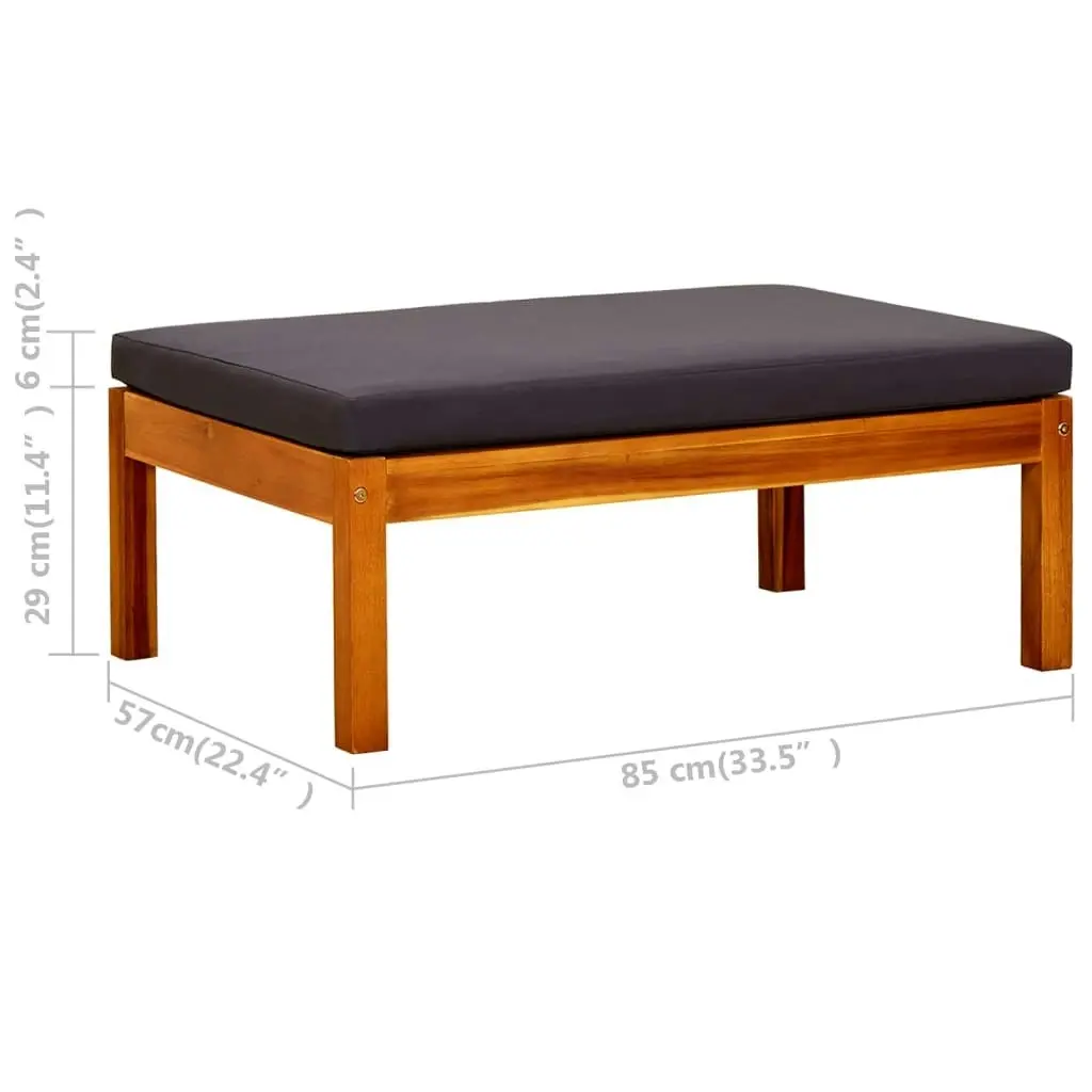 Garden Bench with Canopy and Footrests Solid Acacia Wood 3058009