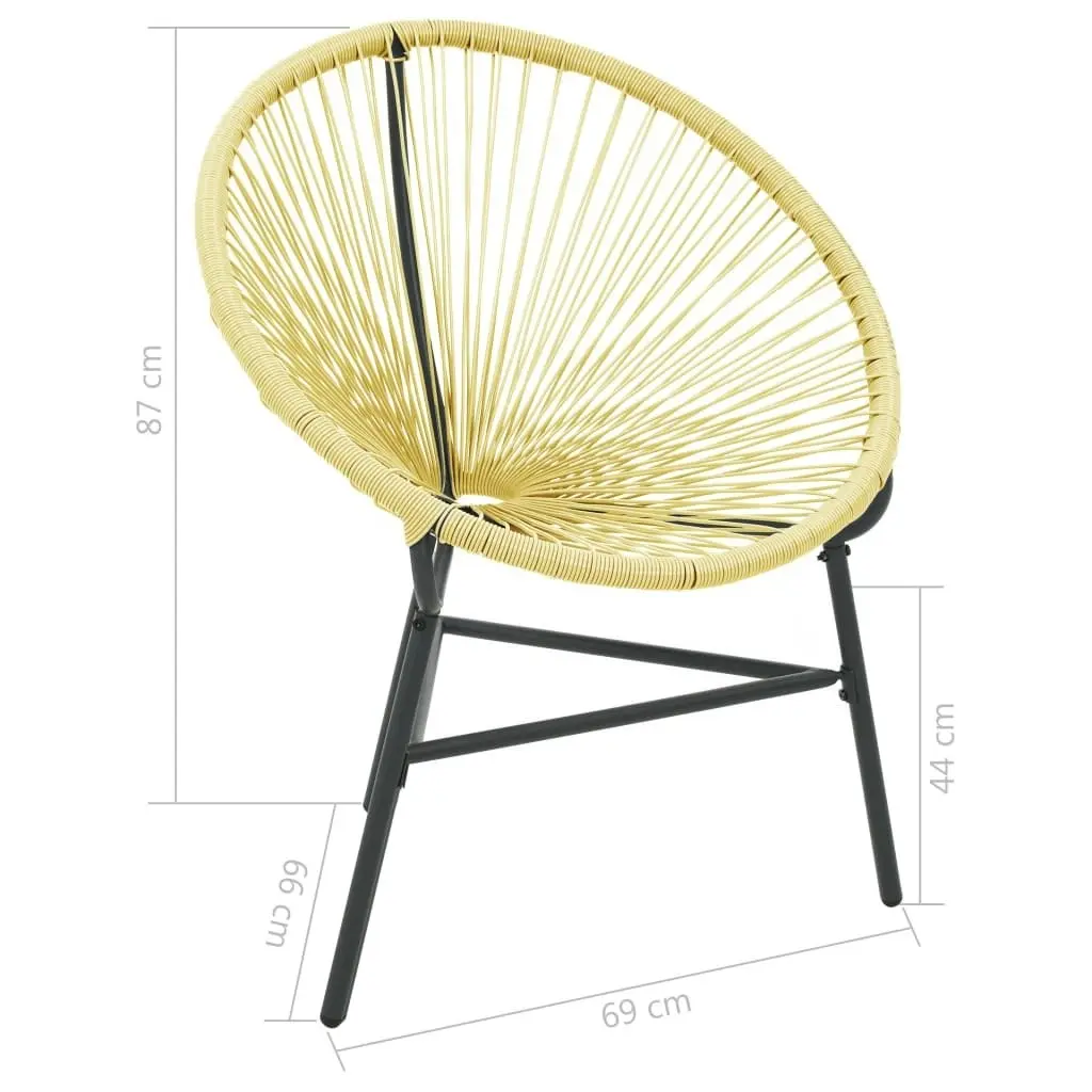 Garden Acapulco Chair Poly Rattan Beige 313139