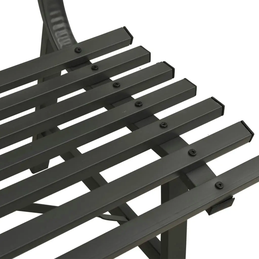 Garden Bench 110 cm Steel Black 317135