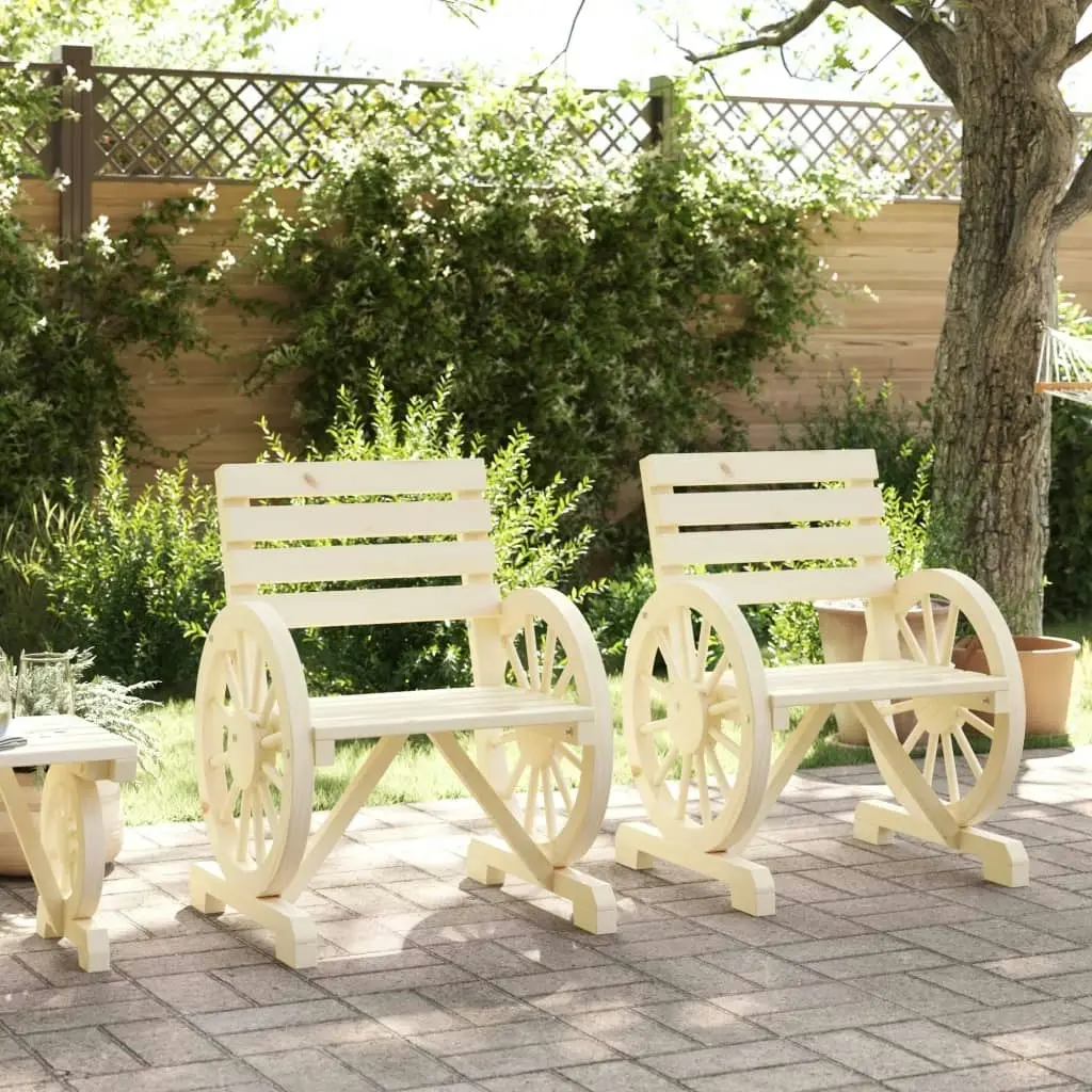 Garden Chairs 2 pcs 58x58x78.5 cm Solid Wood Fir 365101