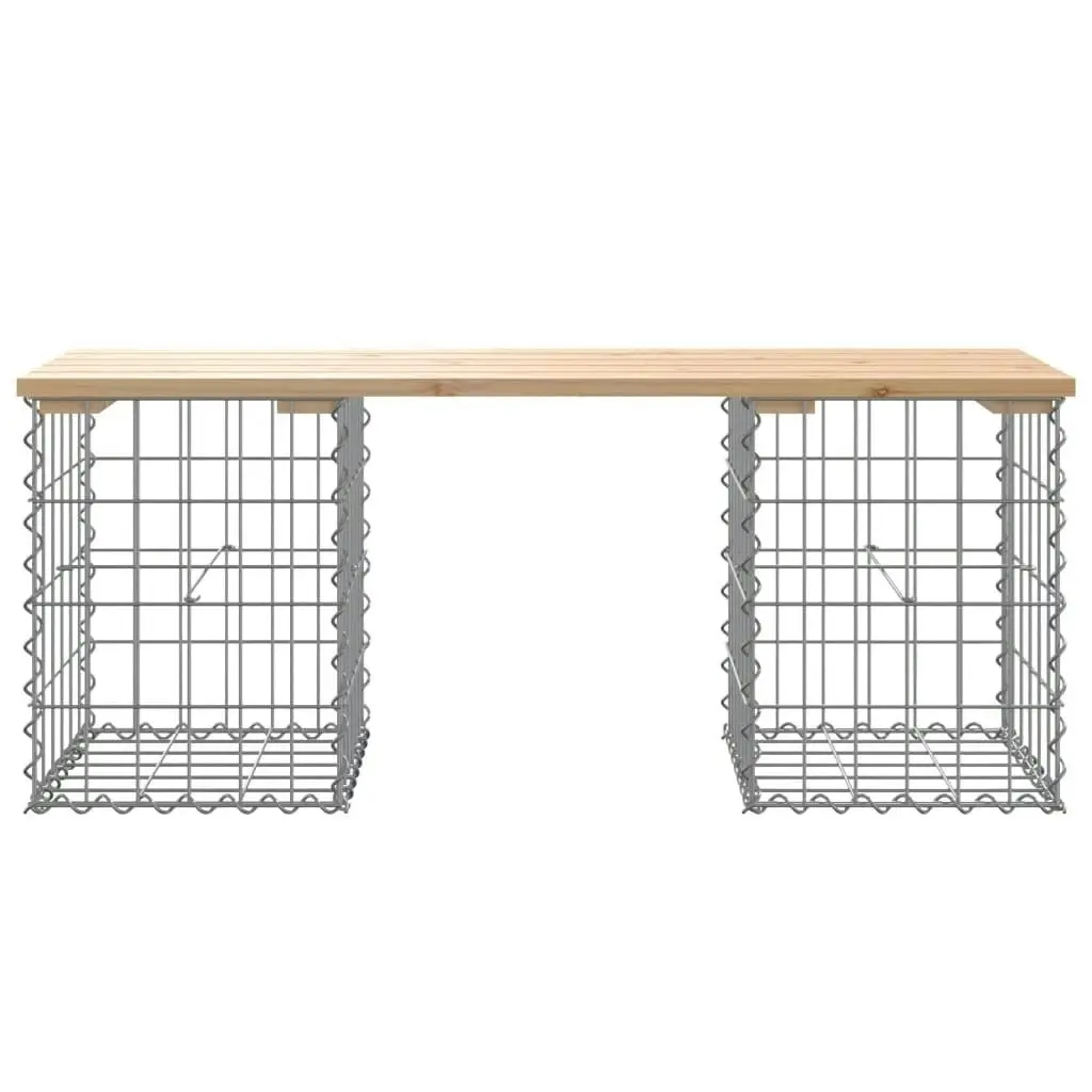 Garden Bench Gabion Design 103x31x42 cm Solid Wood Pine 834329