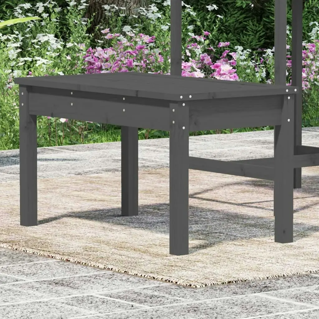 Garden Bench Grey 80x44x45 cm Solid Wood Pine 823999