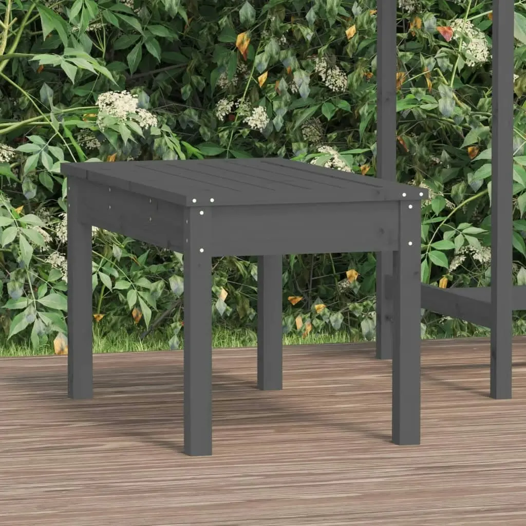 Garden Bench Grey 80x44x45 cm Solid Wood Pine 823999