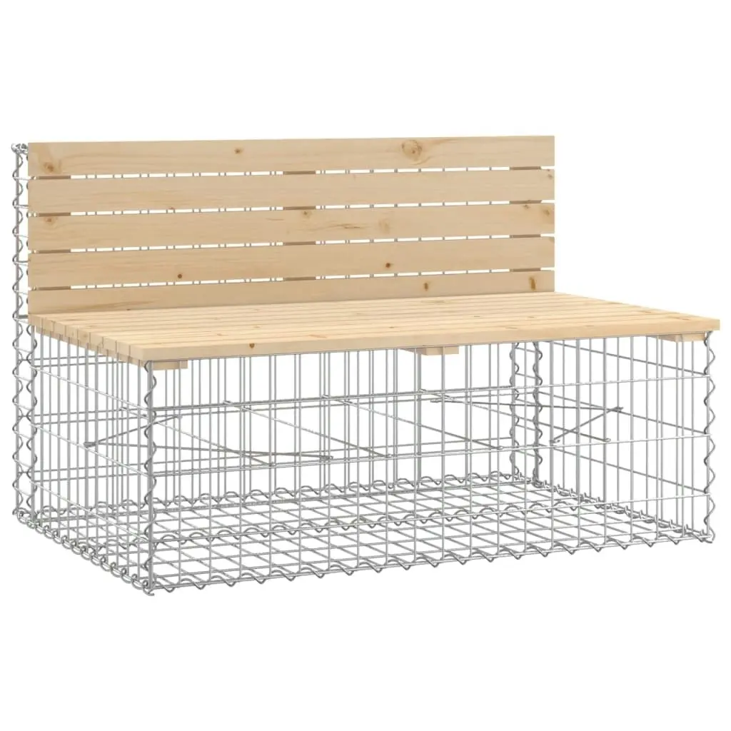 Garden Bench Gabion Design 347x71x65.5 cm Solid Wood Pine 3196254