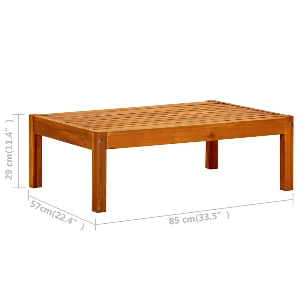 Garden Bench with Table & Footrests Solid Acacia Wood 3058010