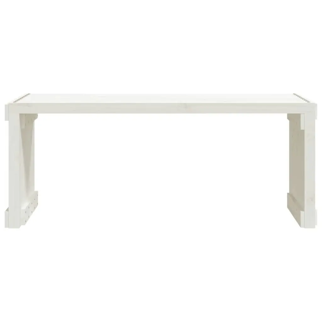 Garden Bench Extendable White 212.5x40.5x45 cm Solid Wood Pine 832526