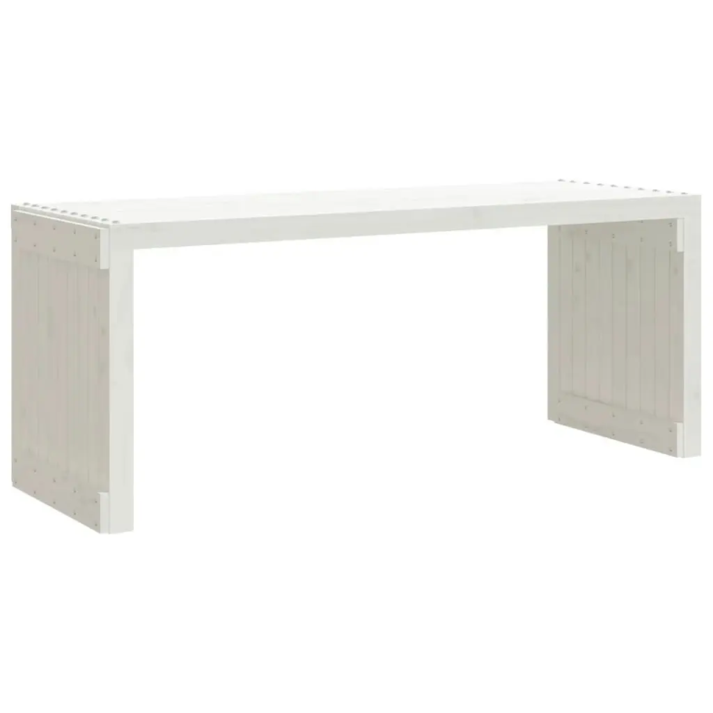 Garden Bench Extendable White 212.5x40.5x45 cm Solid Wood Pine 832526