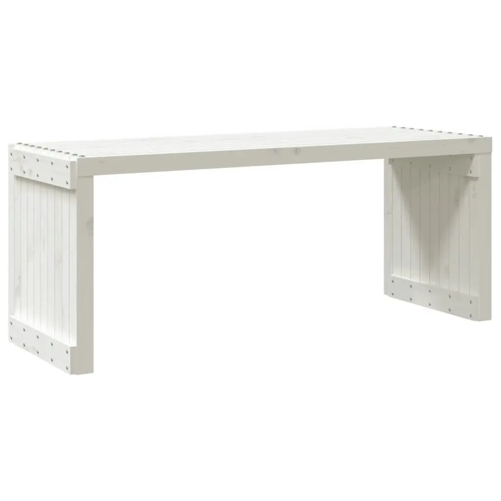 Garden Bench Extendable White 212.5x40.5x45 cm Solid Wood Pine 832526