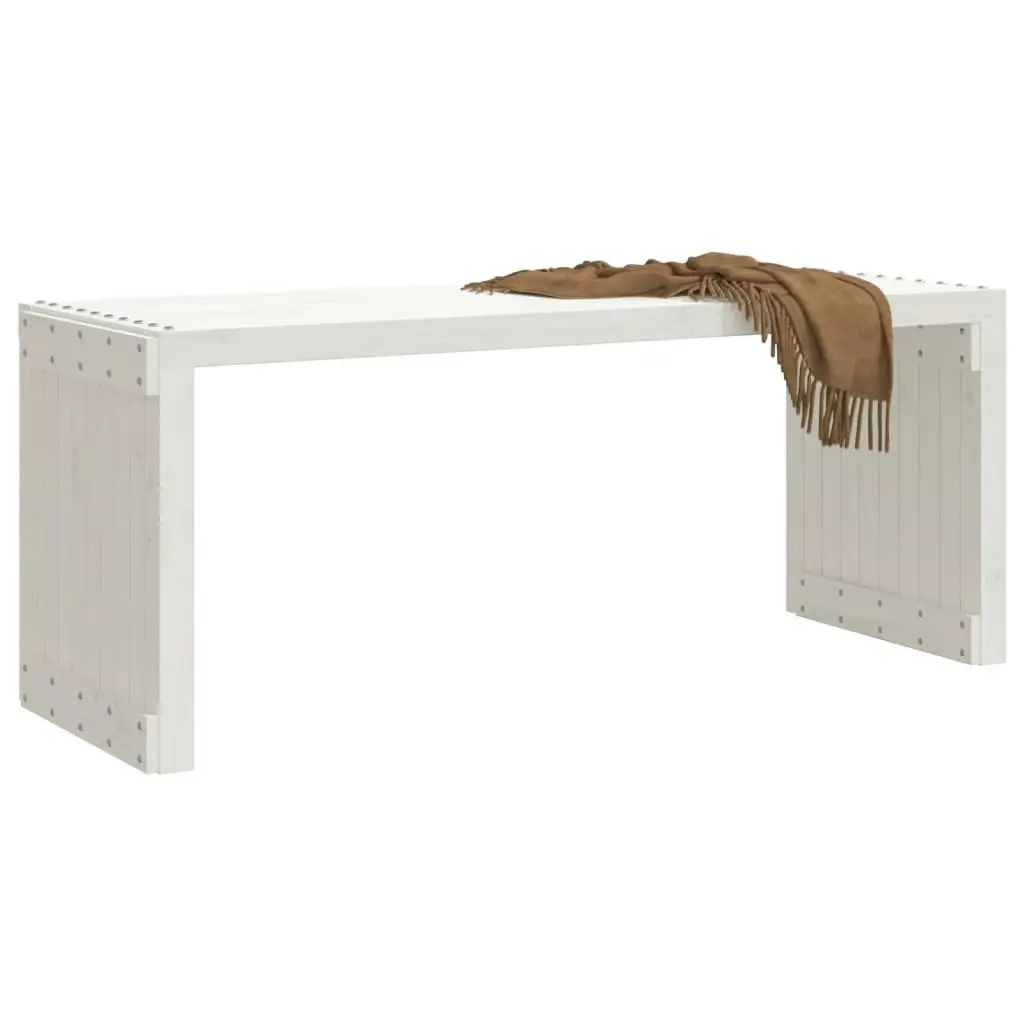 Garden Bench Extendable White 212.5x40.5x45 cm Solid Wood Pine 832526