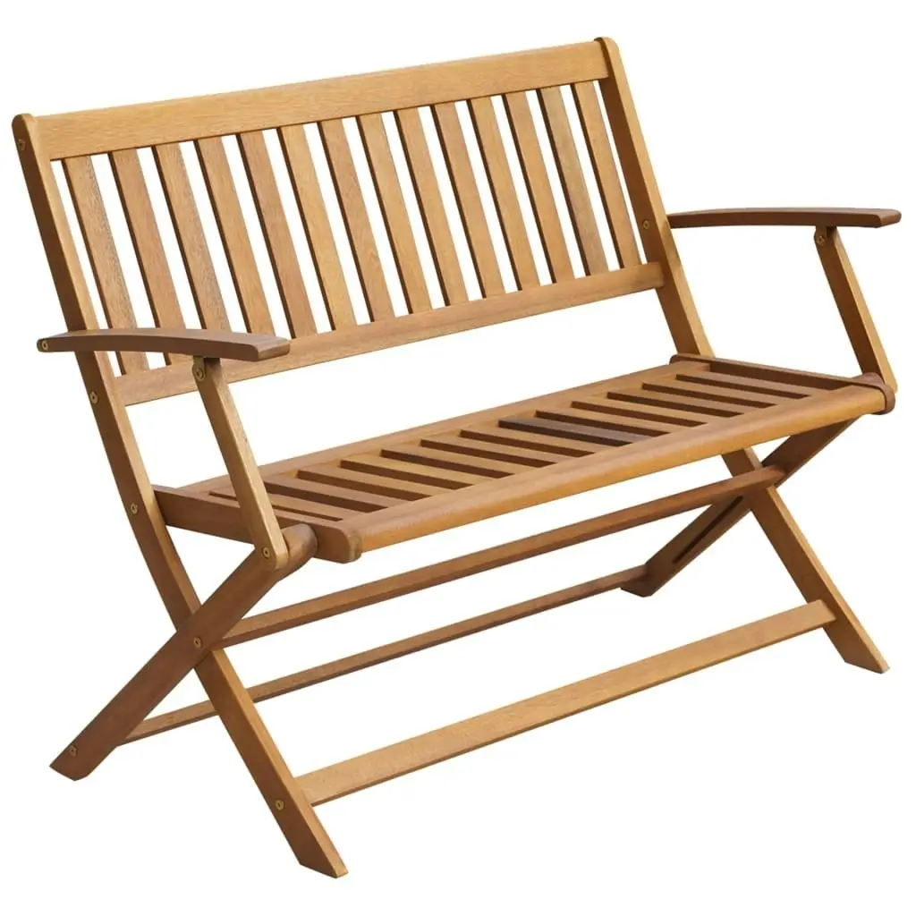 Garden Bench with Cushion 120 cm Solid Acacia Wood 3064254