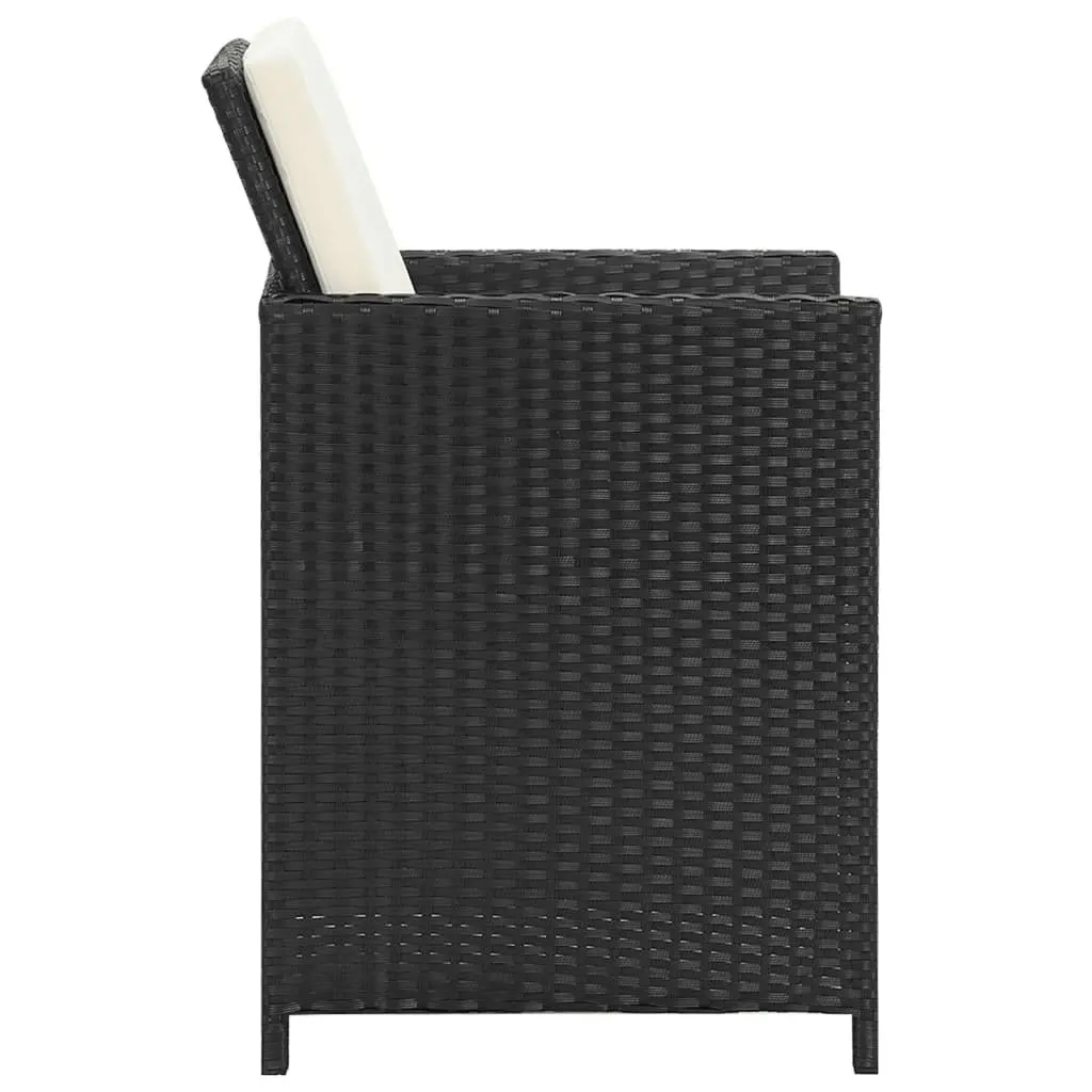 Garden Chairs 4 pcs Poly Rattan Black 316745