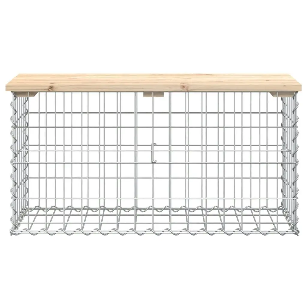 Garden Bench Gabion Design 83x31.5x42 cm Solid Wood Pine 834347