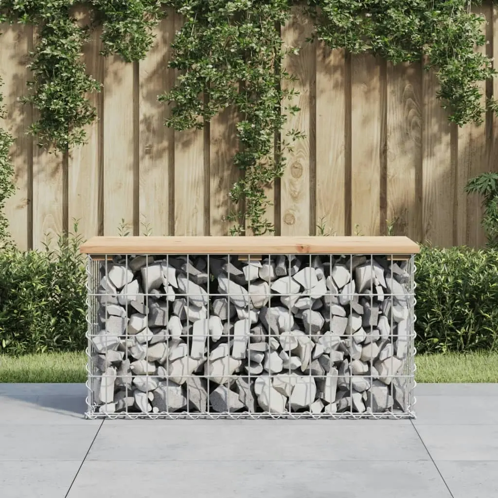 Garden Bench Gabion Design 83x31.5x42 cm Solid Wood Pine 834347