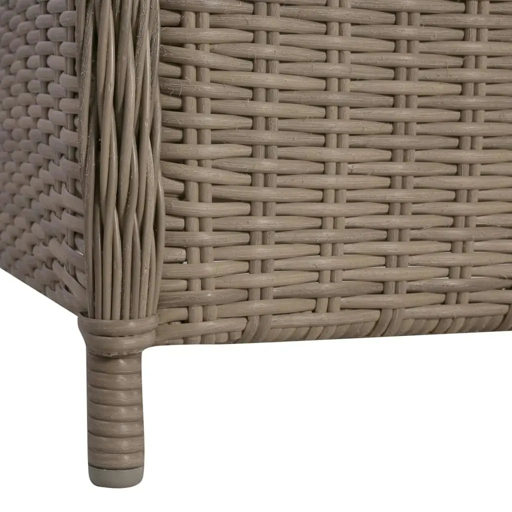 Outdoor Chairs with Cushions 2 pcs Poly Rattan Brown 44148