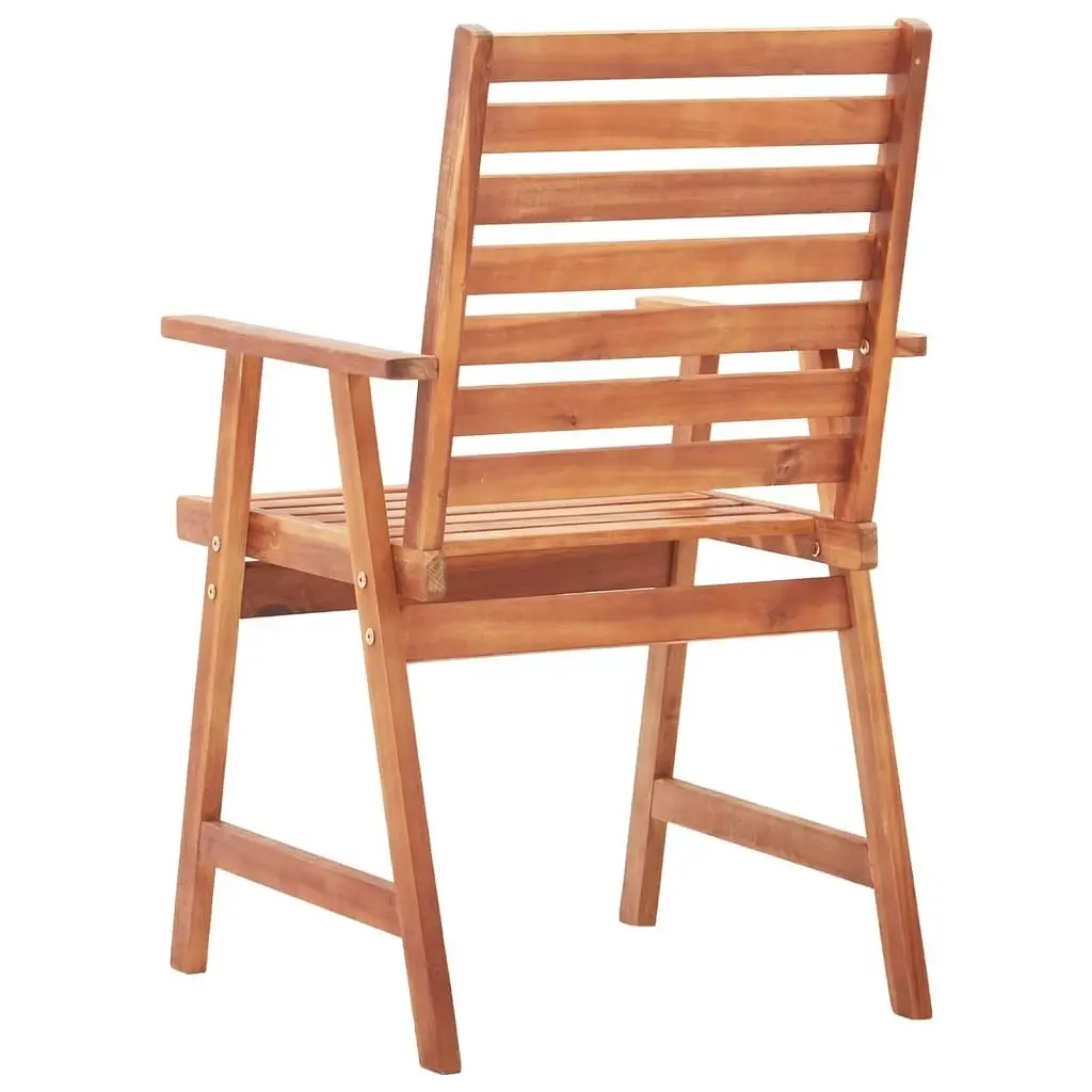 Outdoor Dining Chairs 8 pcs Solid Acacia Wood 3078319