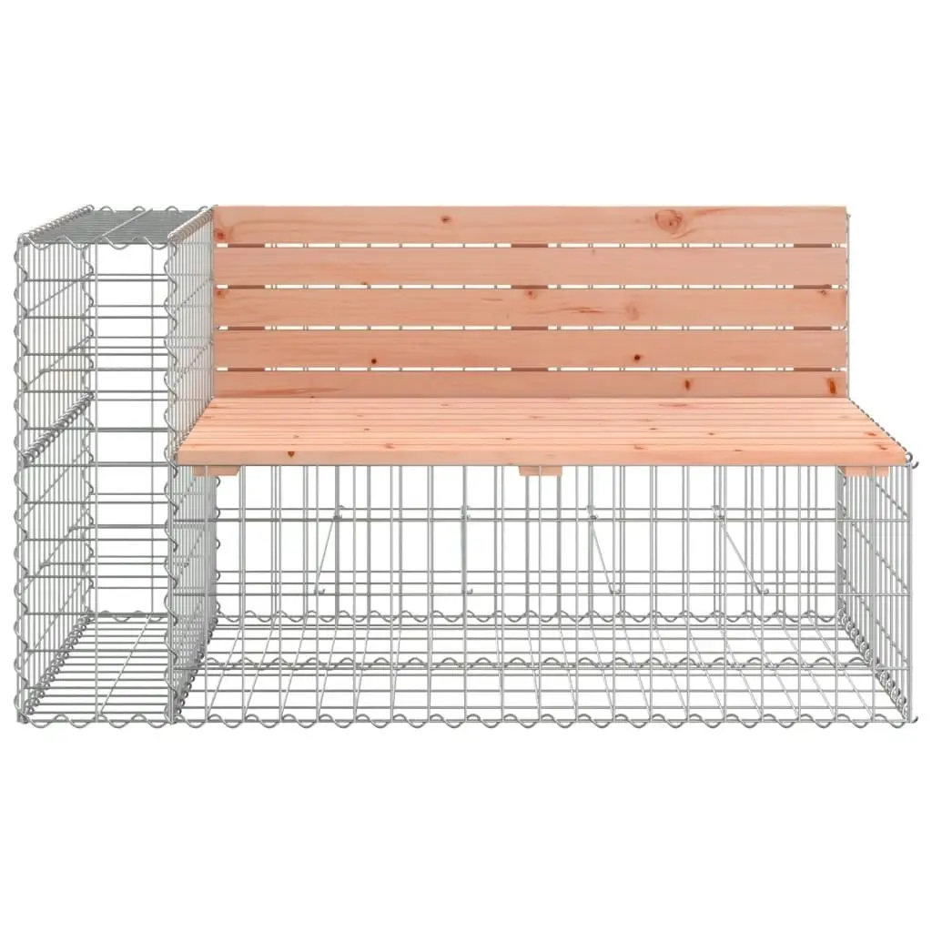 Garden Bench Gabion Design 347x71x65.5 cm Solid Wood Douglas 3196255